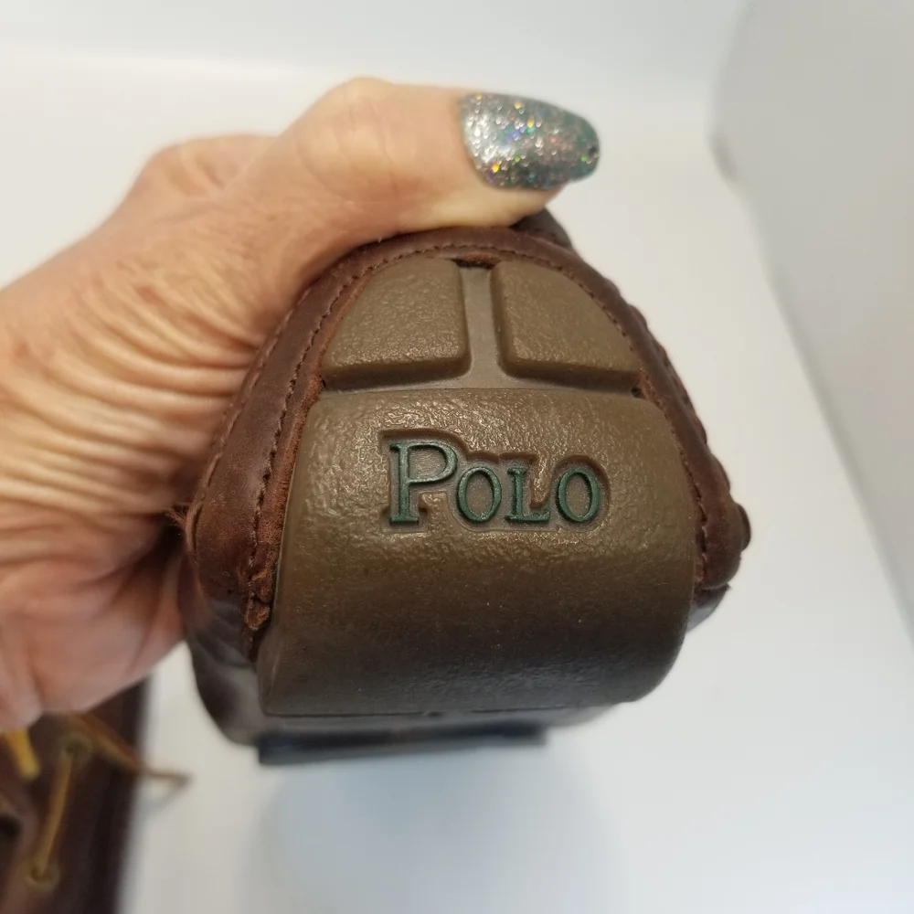 Polo Ralph Lauren Roderick Mens Sz 9D Brown Leather Moc Loafer Boat Shoe Slip On